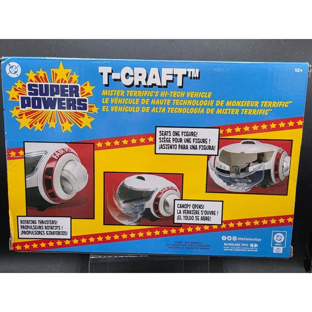Super Powers T-Craft Mister Terrific Hi-Tech Vehicle By McFarlane Toys DC 12+